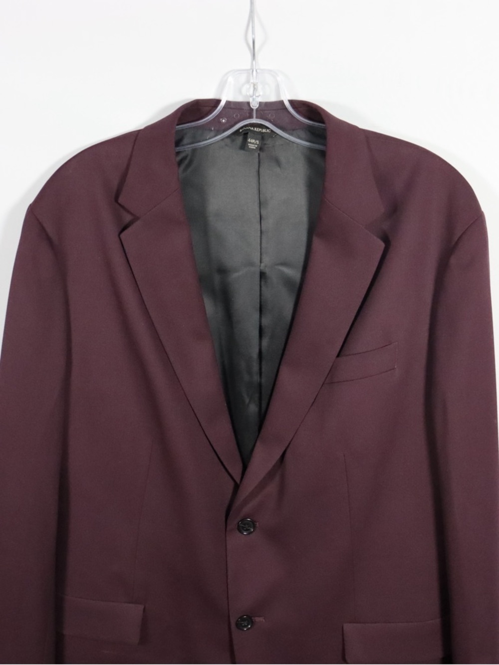 Banana Republic Blazer Men’s 44R Burgundy Tailored Classic Dress Jacket - Picture 3 of 9